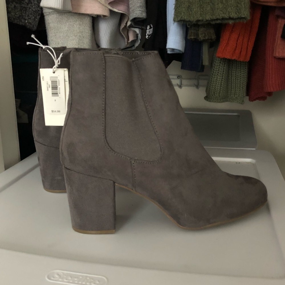 Suede booties